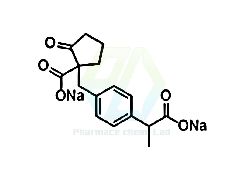 1-(4-(1-carboxylatoethyl)benzyl)-2-oxocyclopentanecarboxylate Sodium