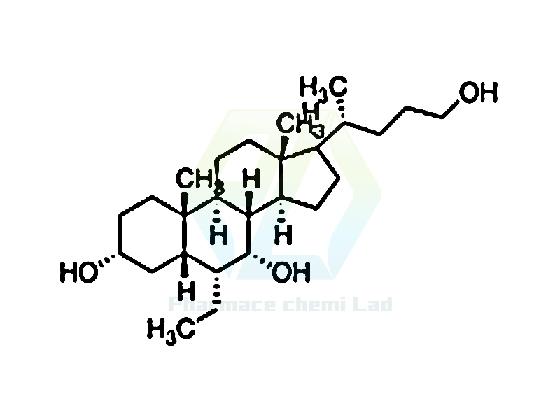 (3α,5β,6α,7α)-6-Ethylcholane-3,7,24-triol