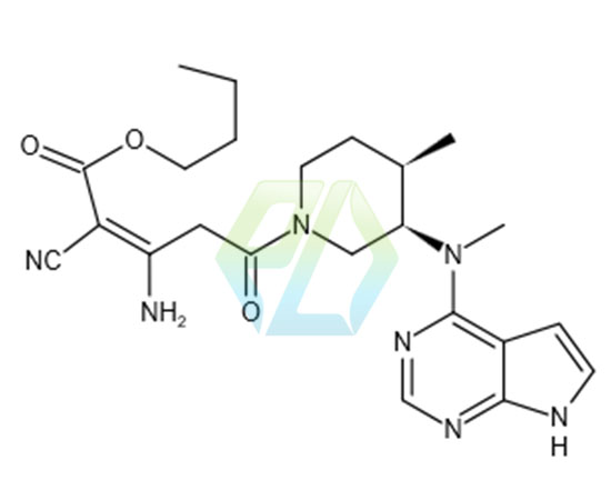 Butyl (2E)-3-amino-2-cyano-5-[(3R,4R)-4-methyl-3-[methyl({7H- pyrrolo[2,3-d]pyri