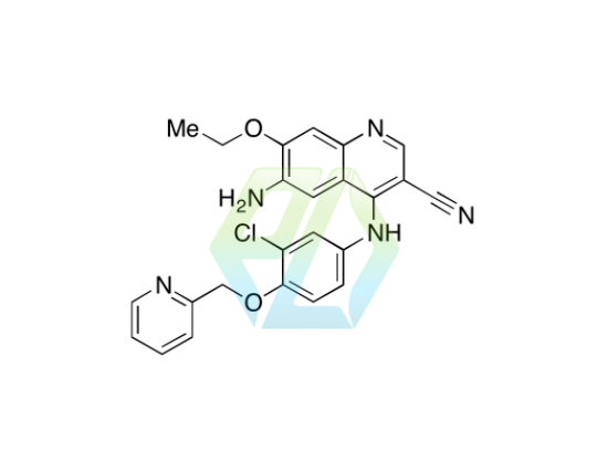 6-Amino-4-((3-chloro-4-(pyridin-2-ylmethoxy)phenyl)amino)-7- ethoxyquinoline-3-c